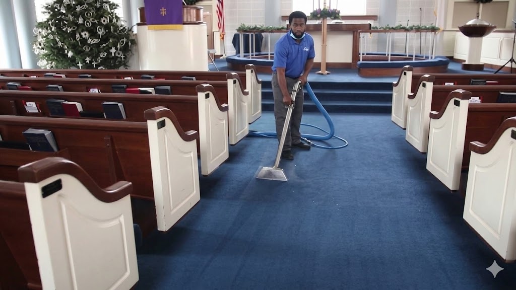 Church Seat Cleaning Before and After